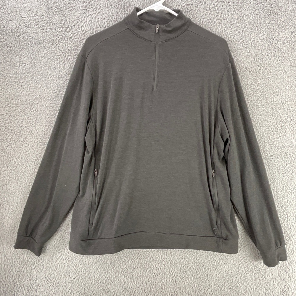Cozy Earth Quarter Zip Pullover Womens M Gray Bamboo Blend Athleisure Gorpcore